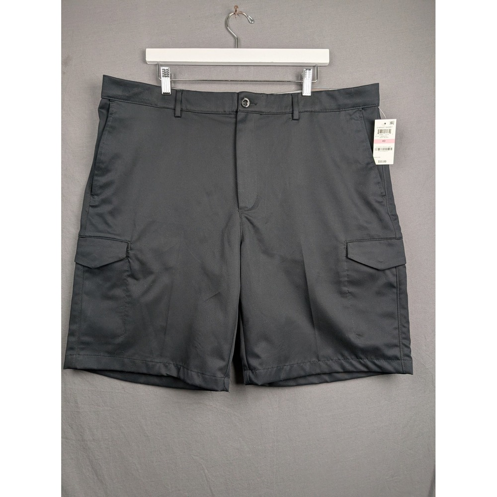 Greg Norman for Tasso Elba Mens Performance Cargo Golf Shorts Black 40